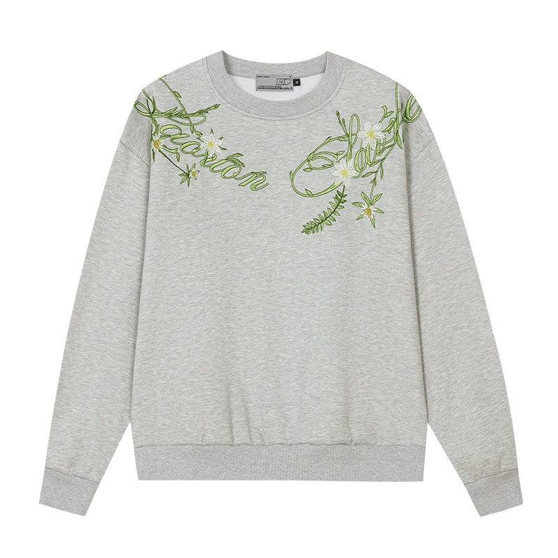 Harshandcruel handwritten flower winding Sweater