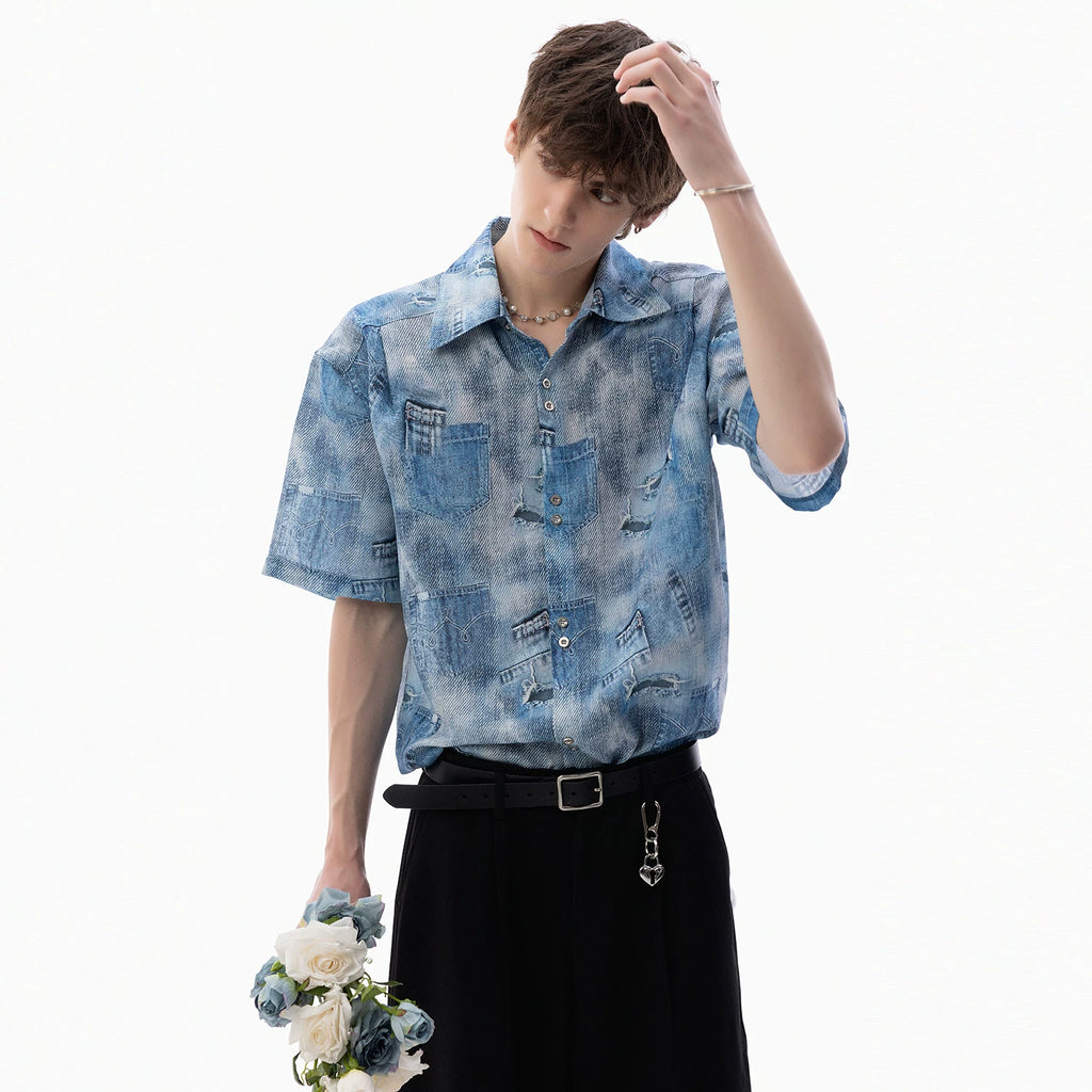 CHOR Cool Denim Loose Casual Shirt