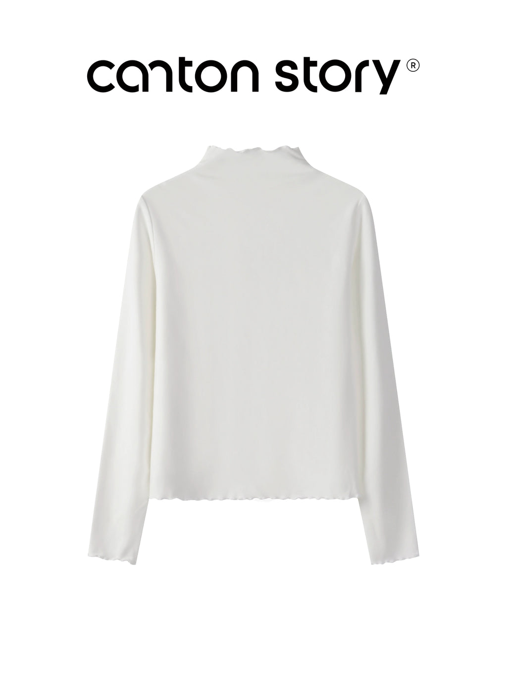 Cantonstory Shoulder Casual Versatile Bottom Shirt