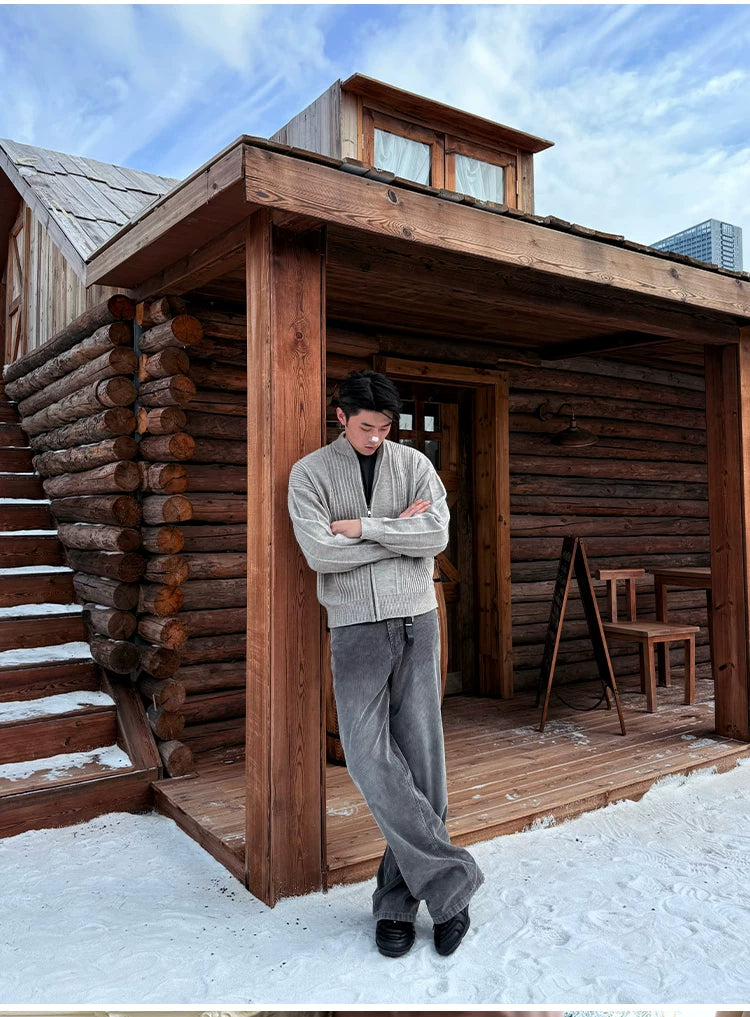 ZOZOFOREST "Roman Column Wool" Thermal Sweater