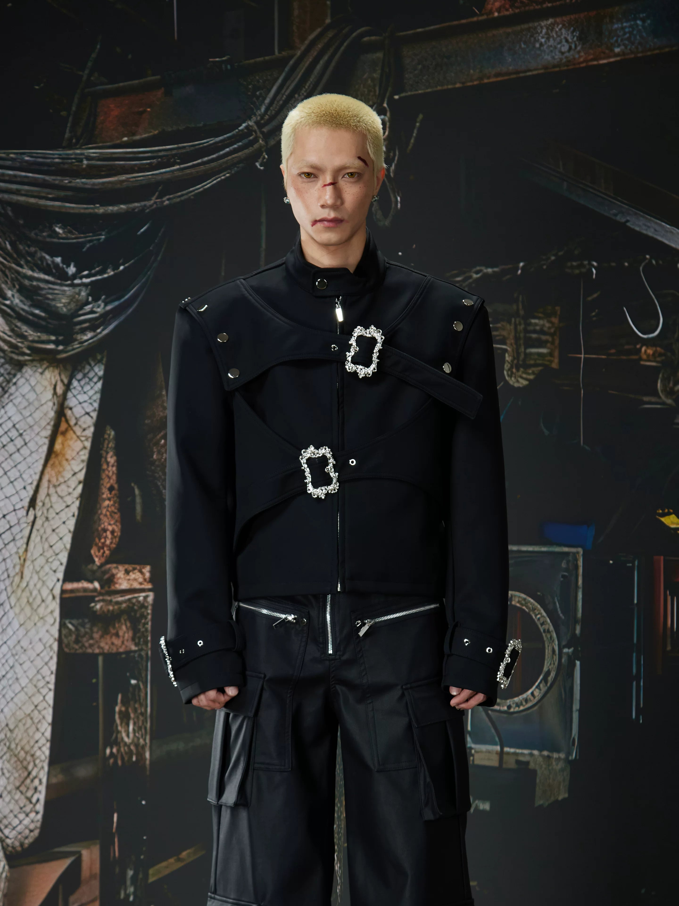 NUndeFineD Premium Sense Diablo Niche Short Leather Jacket