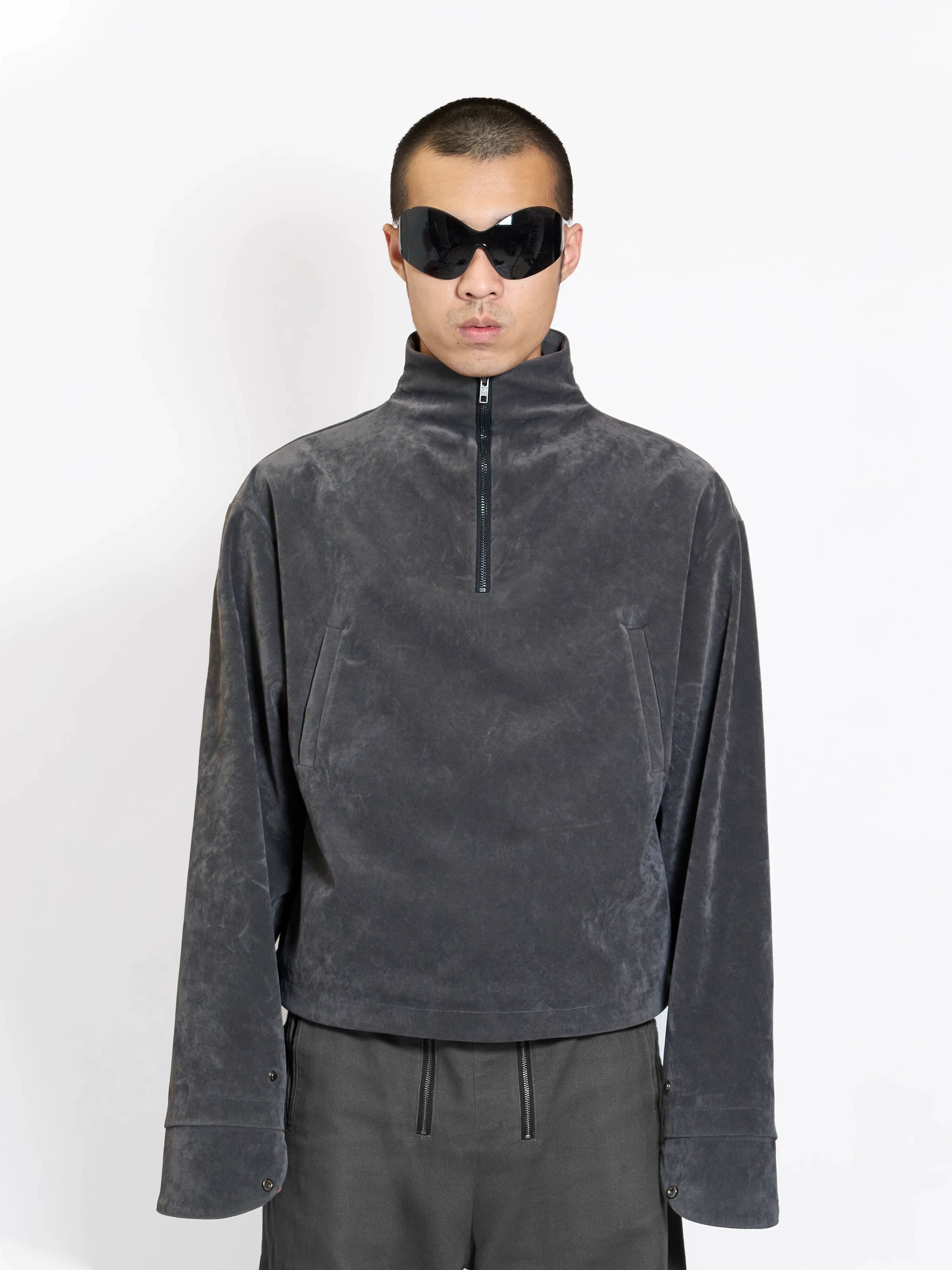 ETHEREAL PRODUCTION One-piece Collar Short Loose Jacket