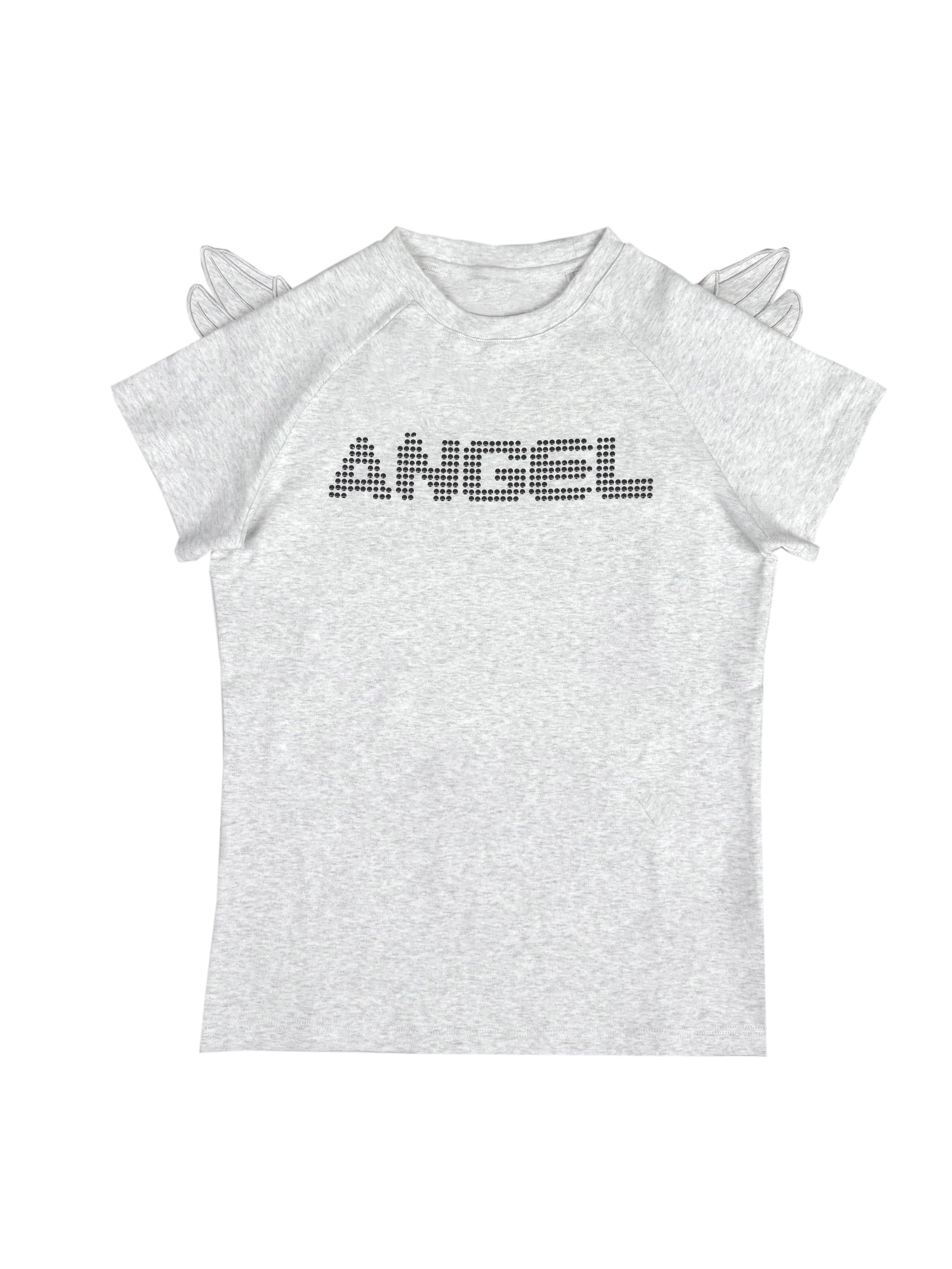 CHAI Wing Bump Nail Elastic Shoulder Tee