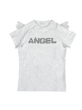 CHAI Wing Bump Nail Elastic Shoulder Tee
