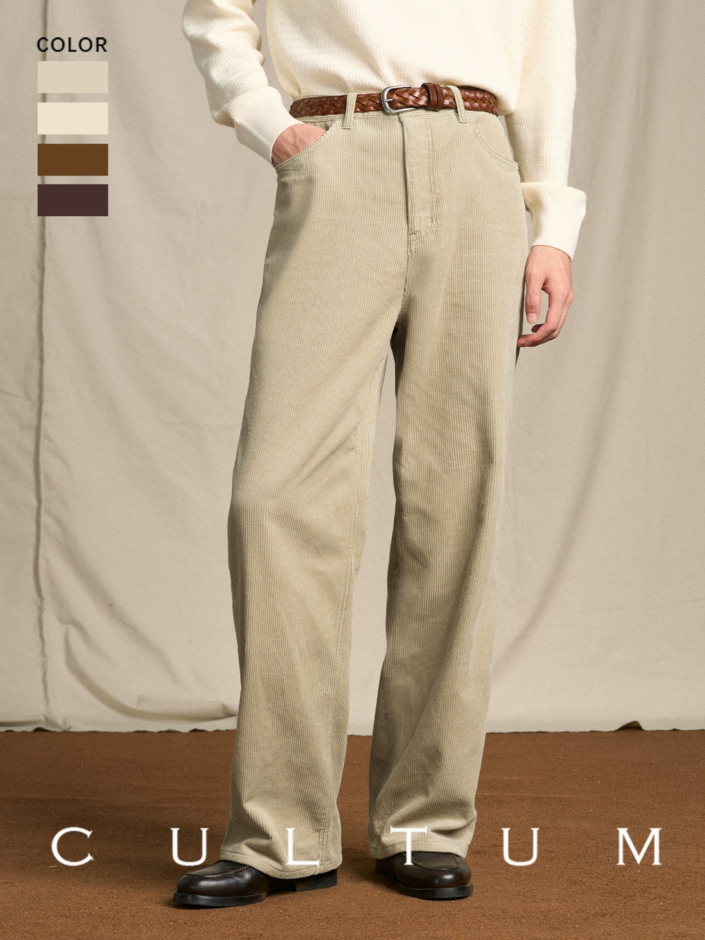 CULTUM Vintage High Waist Loose Wide Leg Casual Pants