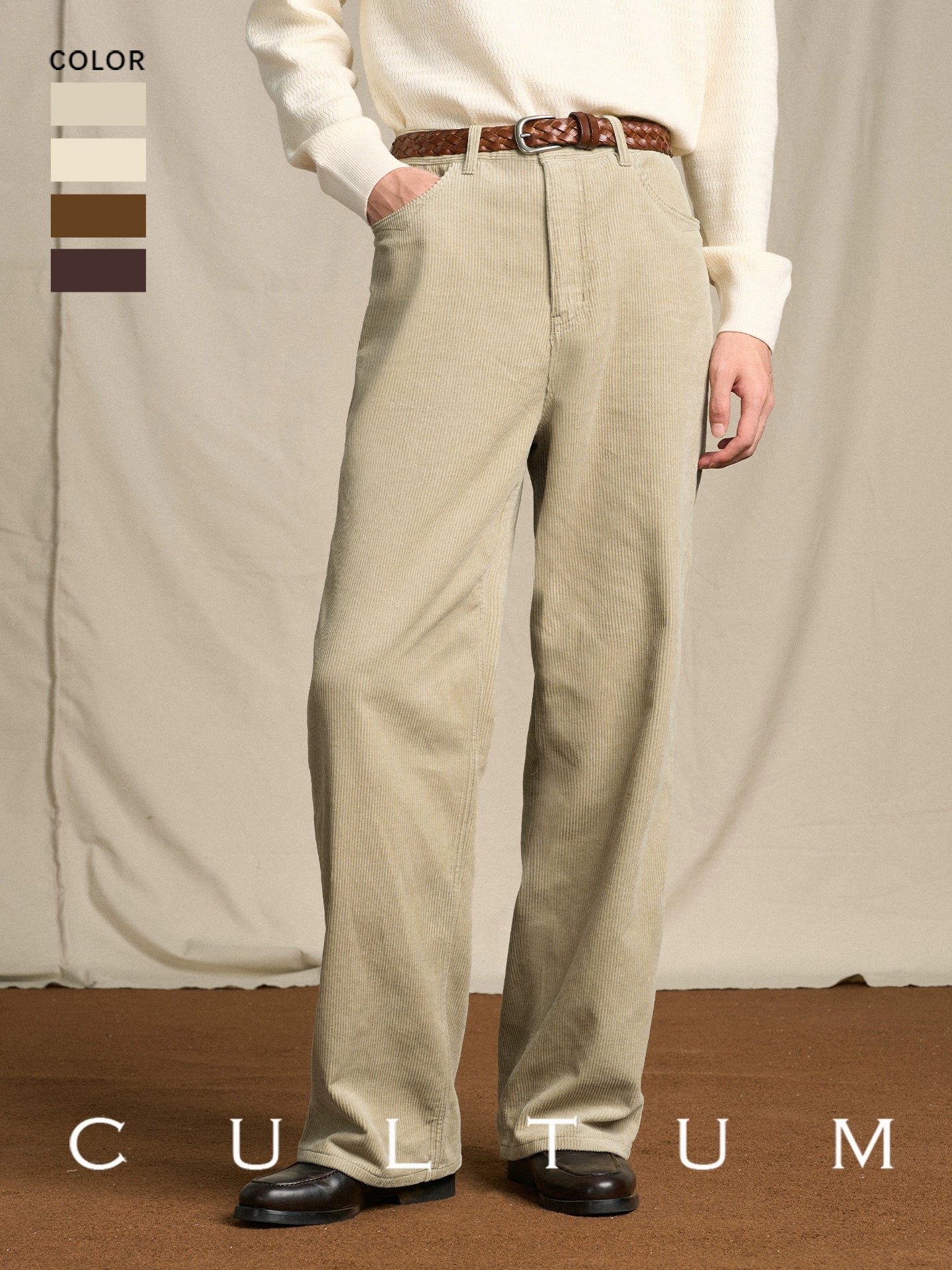CULTUM Vintage High Waist Loose Wide Leg Casual Pants