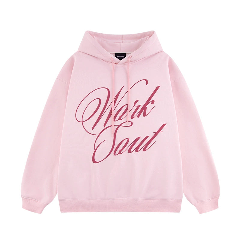 NICEBAD Flower LOGO Printed Hooded Sweater