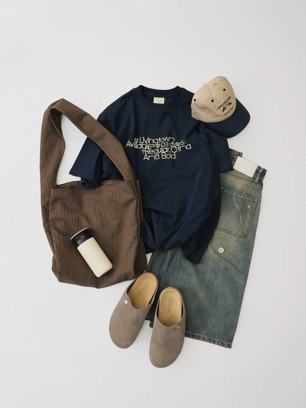 LIVINGTOWN Cool Star Font Slogan Printed Tee
