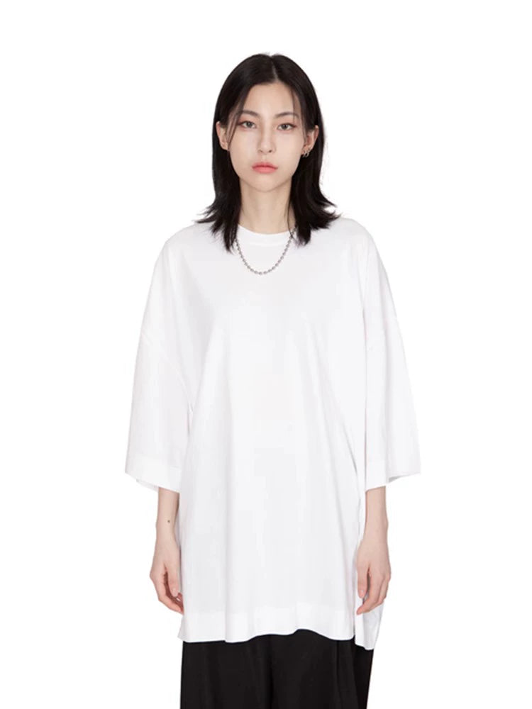 RHOMEHOUSE Oversize Five-quarter Sleeve Round Neck Tee