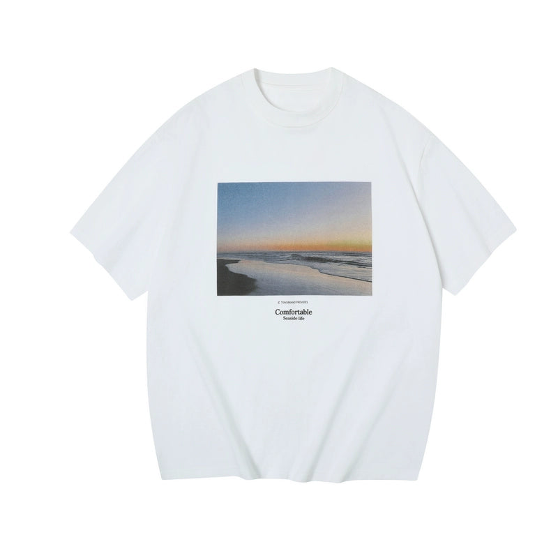 TGNS Landscape Print Loose Casual Tee