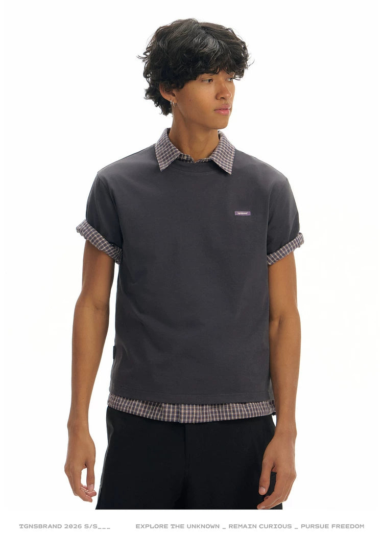 TGNS Contrasting Sleeve Casual Tee