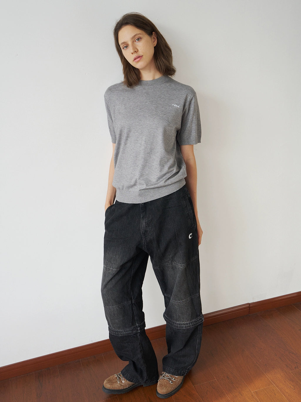 NOSD Casual Shoulder Knitting Tee