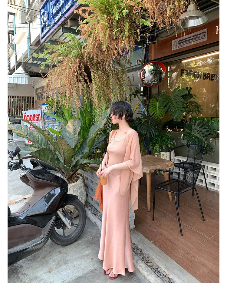 KELIFAN Vintage Suspender Blouse Set