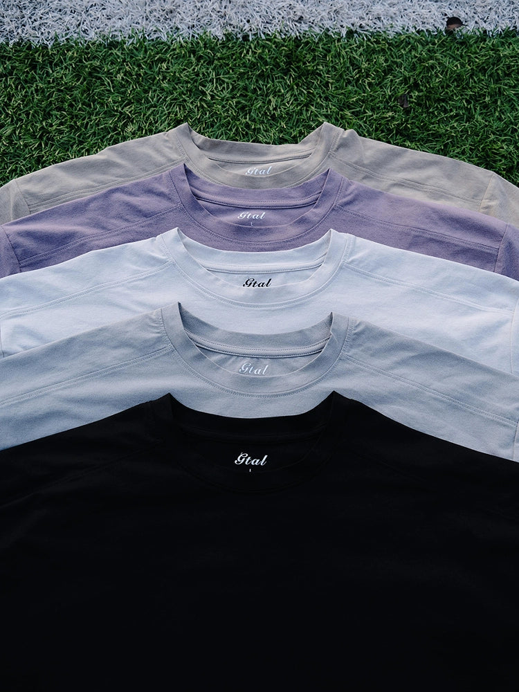 GTAL Splicing Elastic Fiber Quick-drying Round Neck Tee