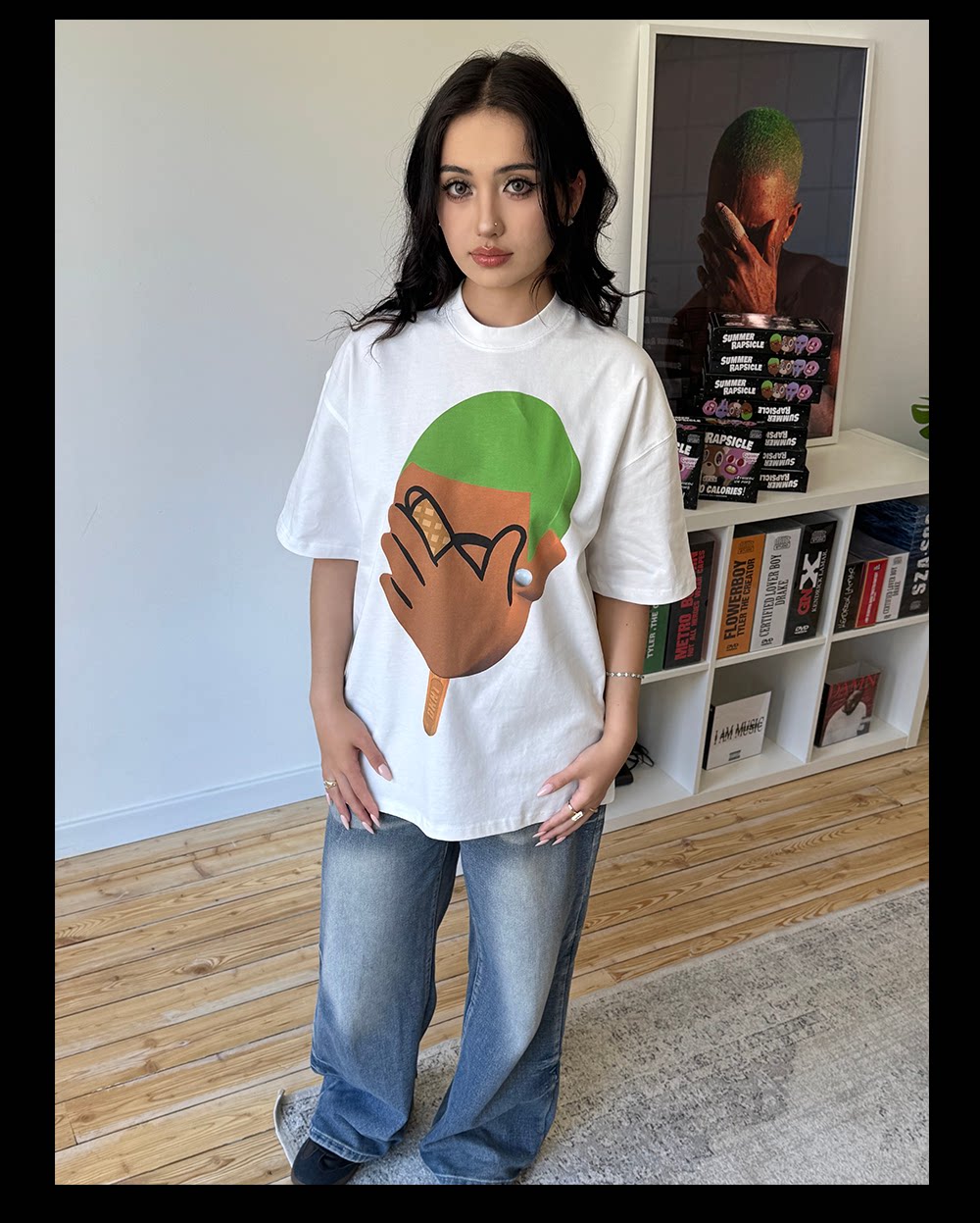 DKNT Ice Cream Printing Casual Loose Tee