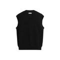 FUNKYFUN  Needle Sleeve Head V Neck Knitting Sweater Vest