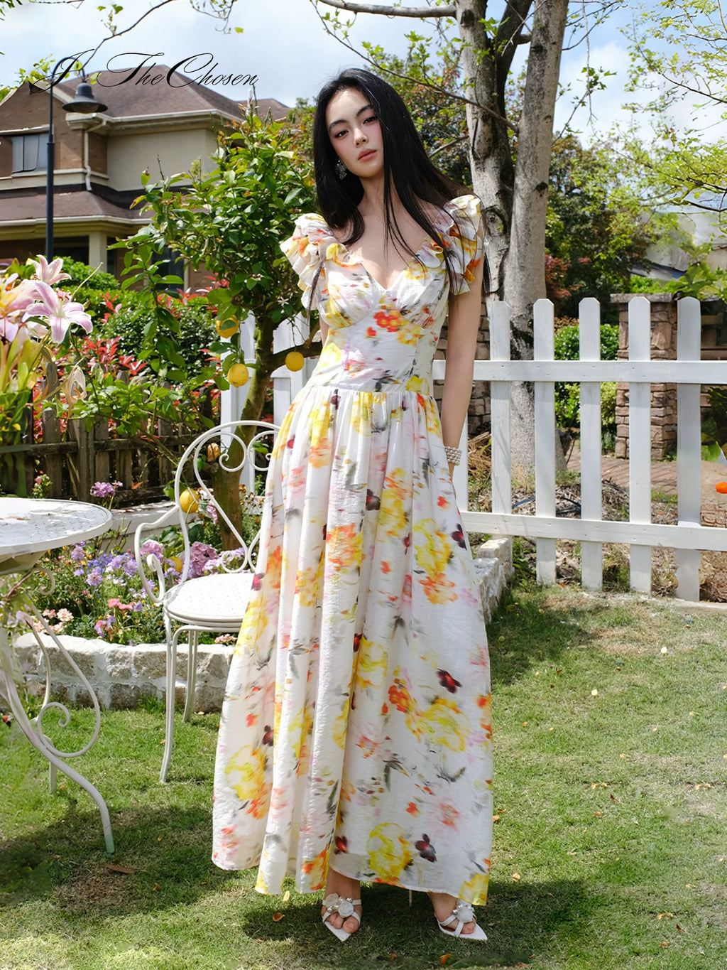 J TheChosen V-neck Waist Holiday Dress