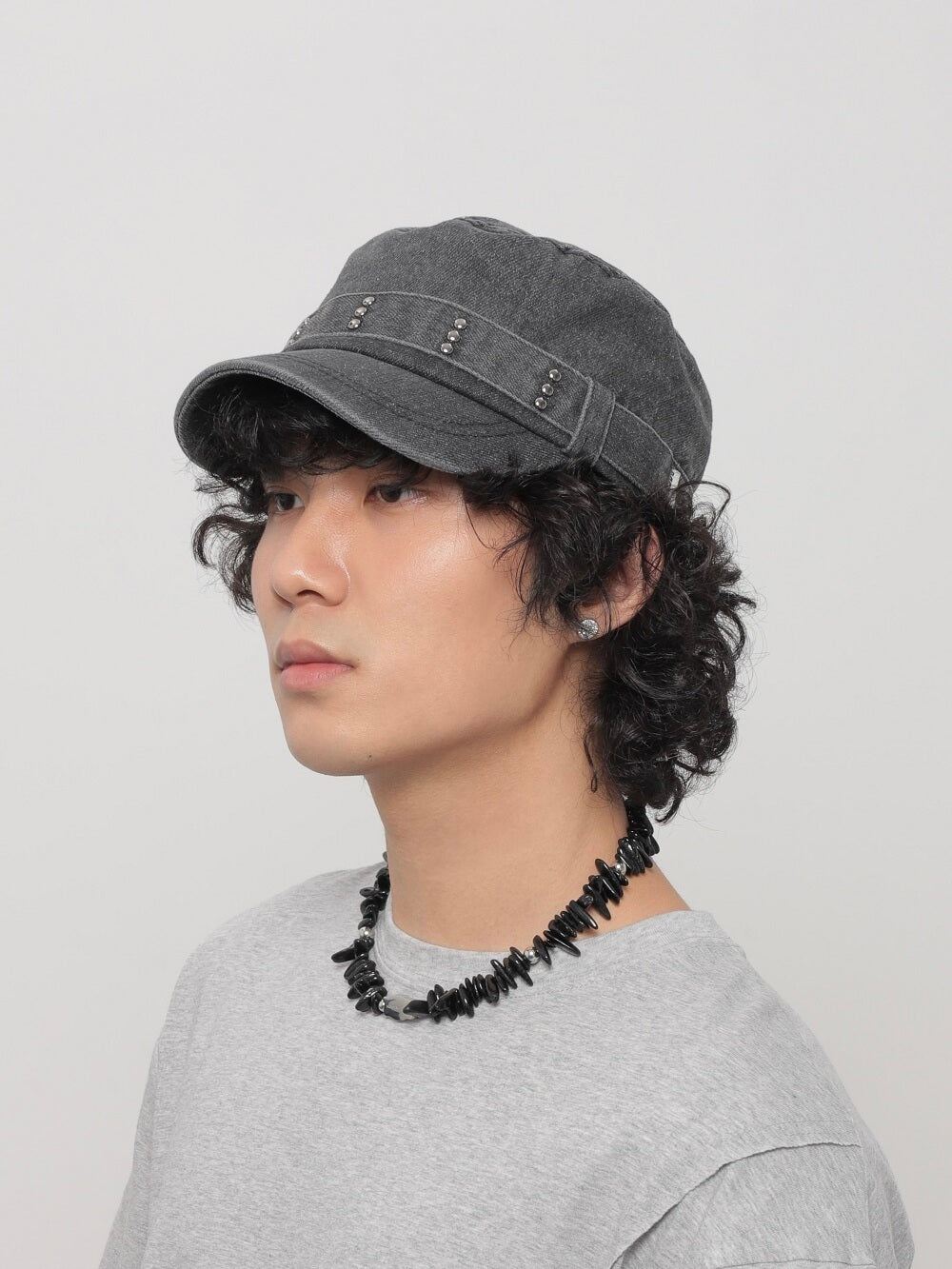 WORLDWIDE Vintage Rivet Subculture Denim Flat Top Cap