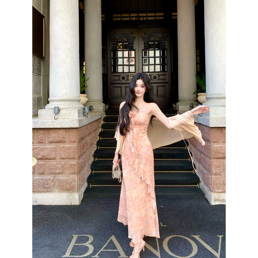 Barb Chilled Floral Suspender Dress