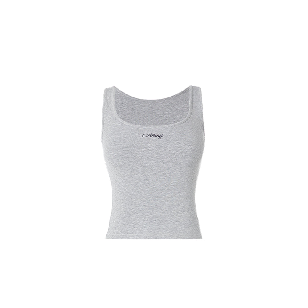 ABMY Knitted U-neck I-shaped Sling Vest