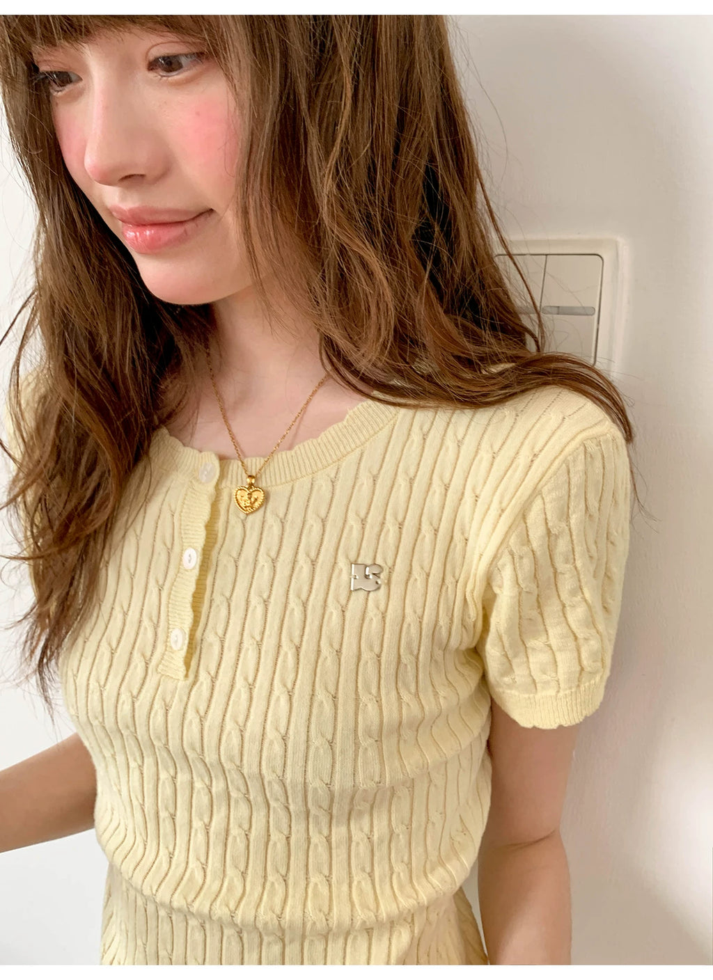 KANO Henry Collar Slim Knitting Tee