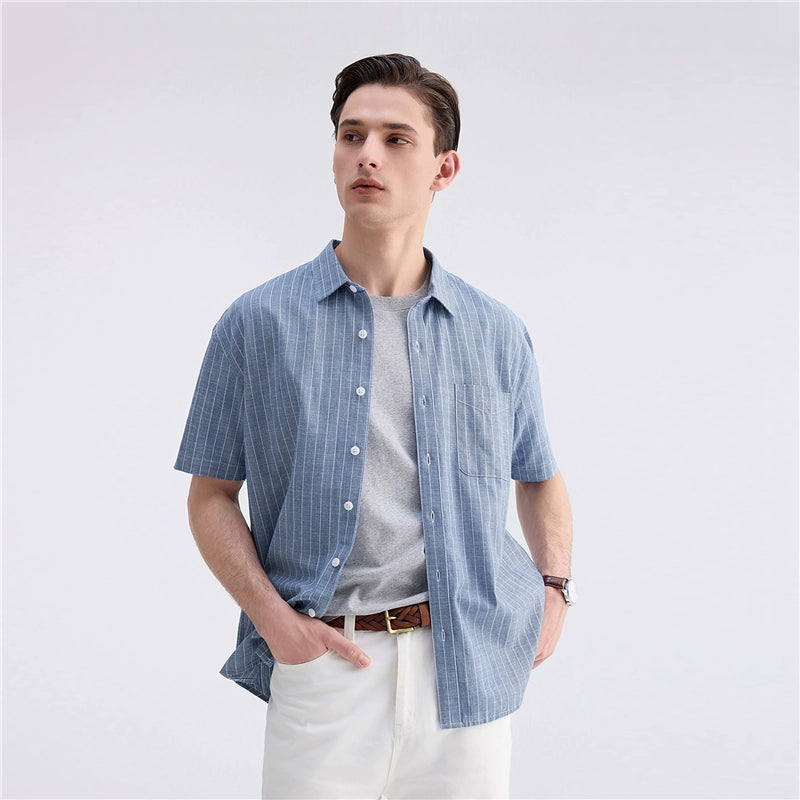 Giordano Striped Versatile Shirt