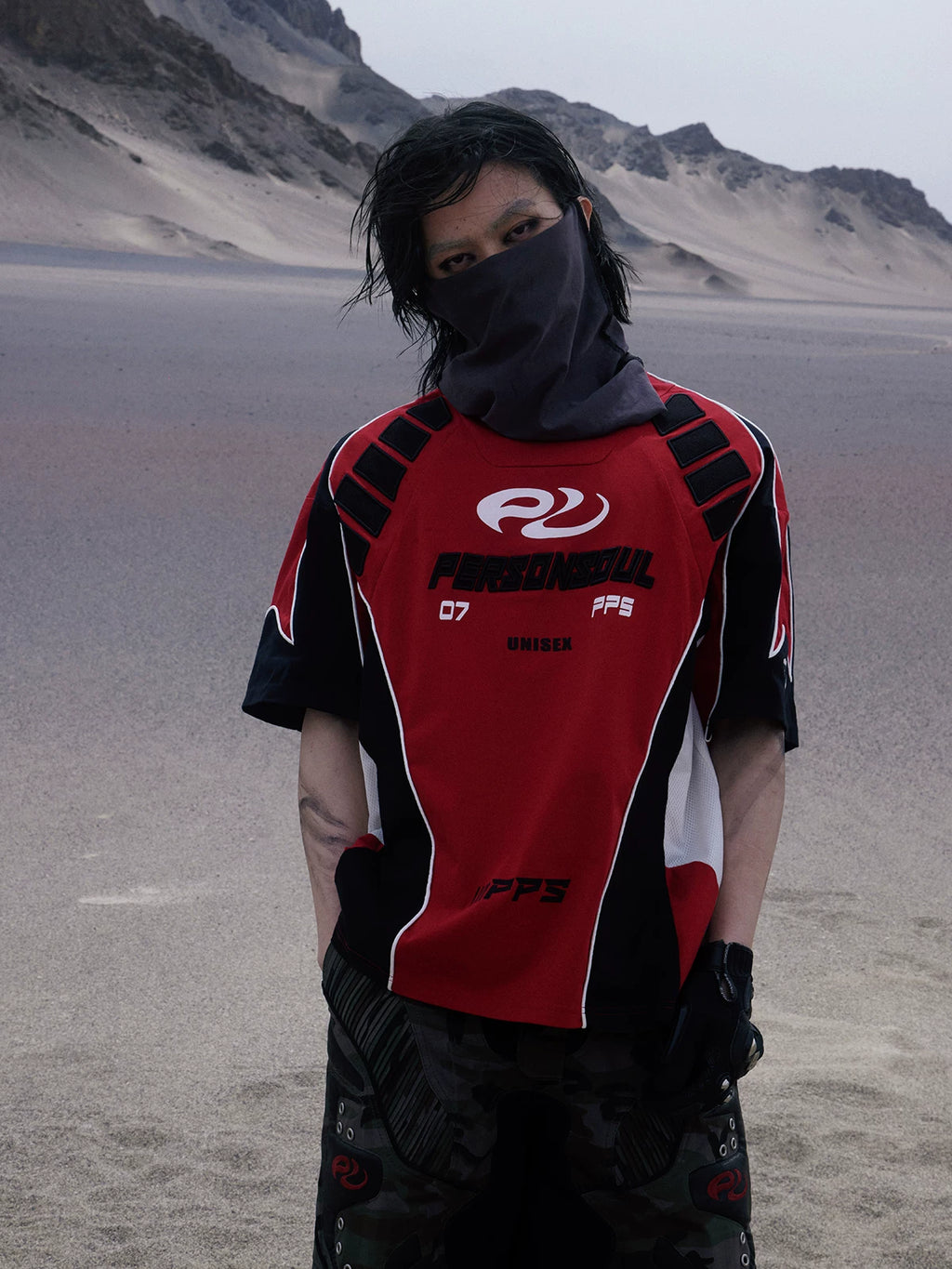 PERSONSOUL Embroidery Color Matching Sports Tee