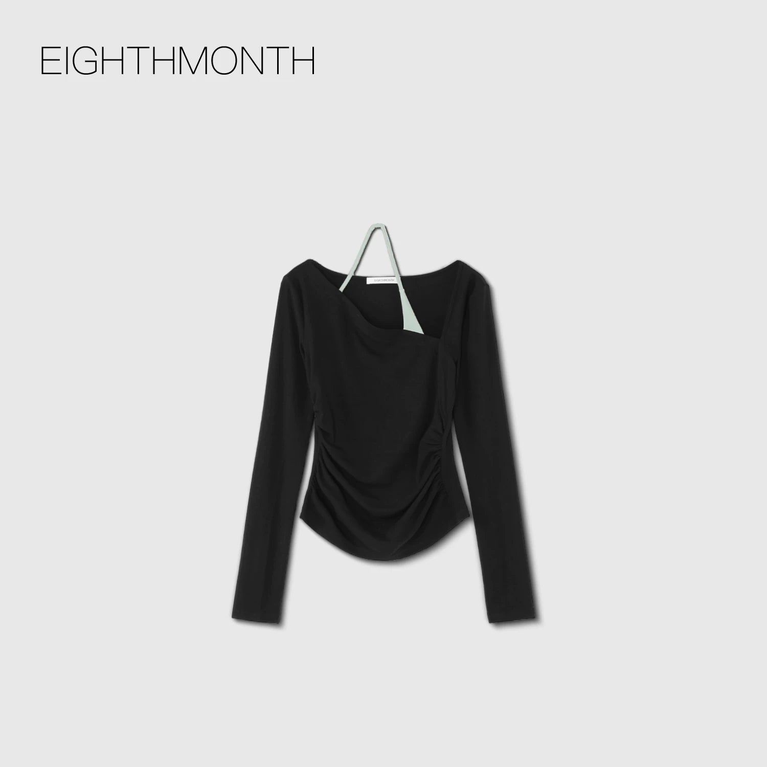EIGHTHMONTH Slim and Thin Slanted Shoulder Long Sleeves