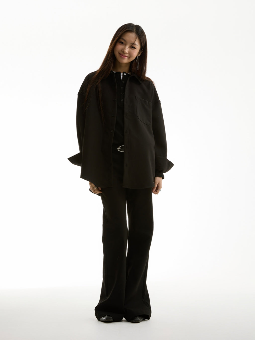 FUNKYFUN Anti-wrinkle Fabric Loose Shirt Jacket