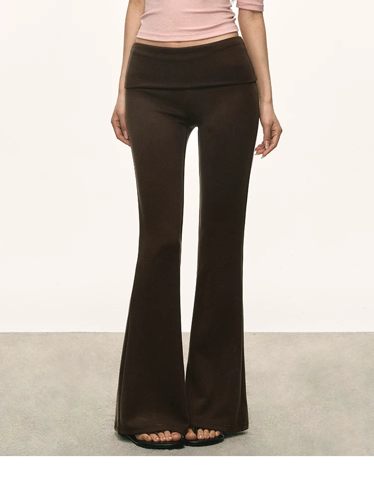 Anna Aneae Vintage Micro-pull Casual Pants