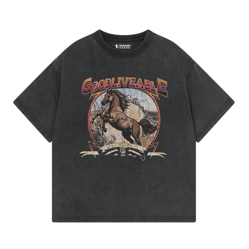 GOODLIVEABLE Retro Versatile Casual Tee