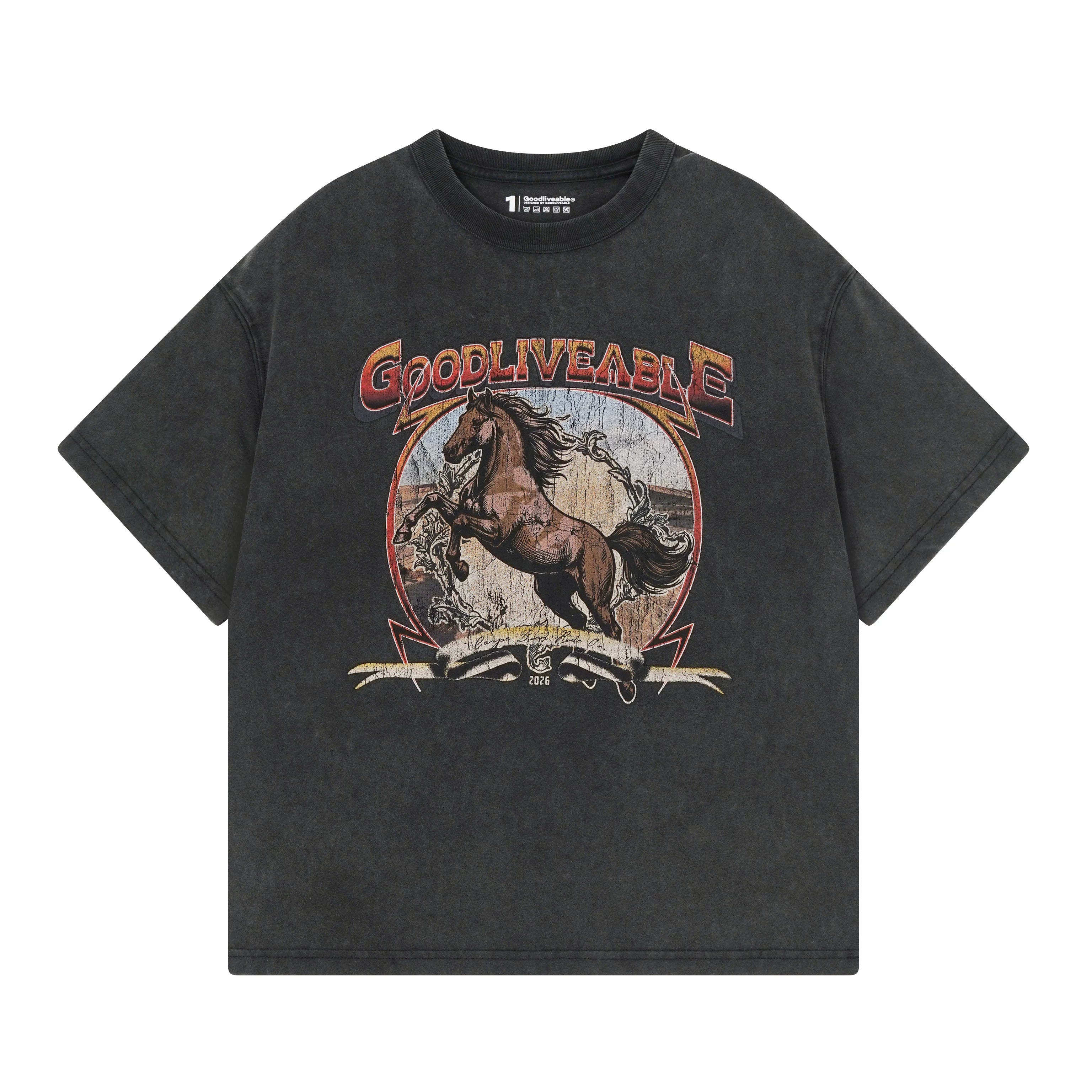 GOODLIVEABLE Retro Versatile Casual Tee