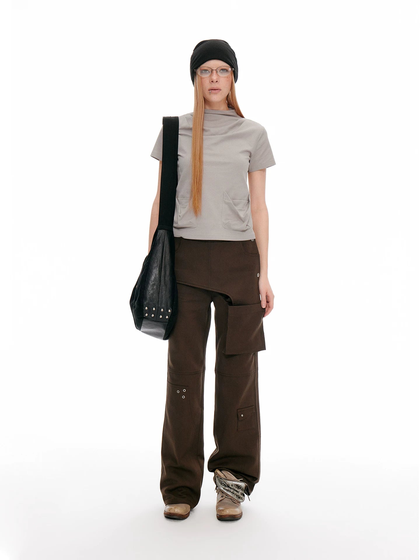 JIKOO Small Swinging Collar Tooling Pocket Tee