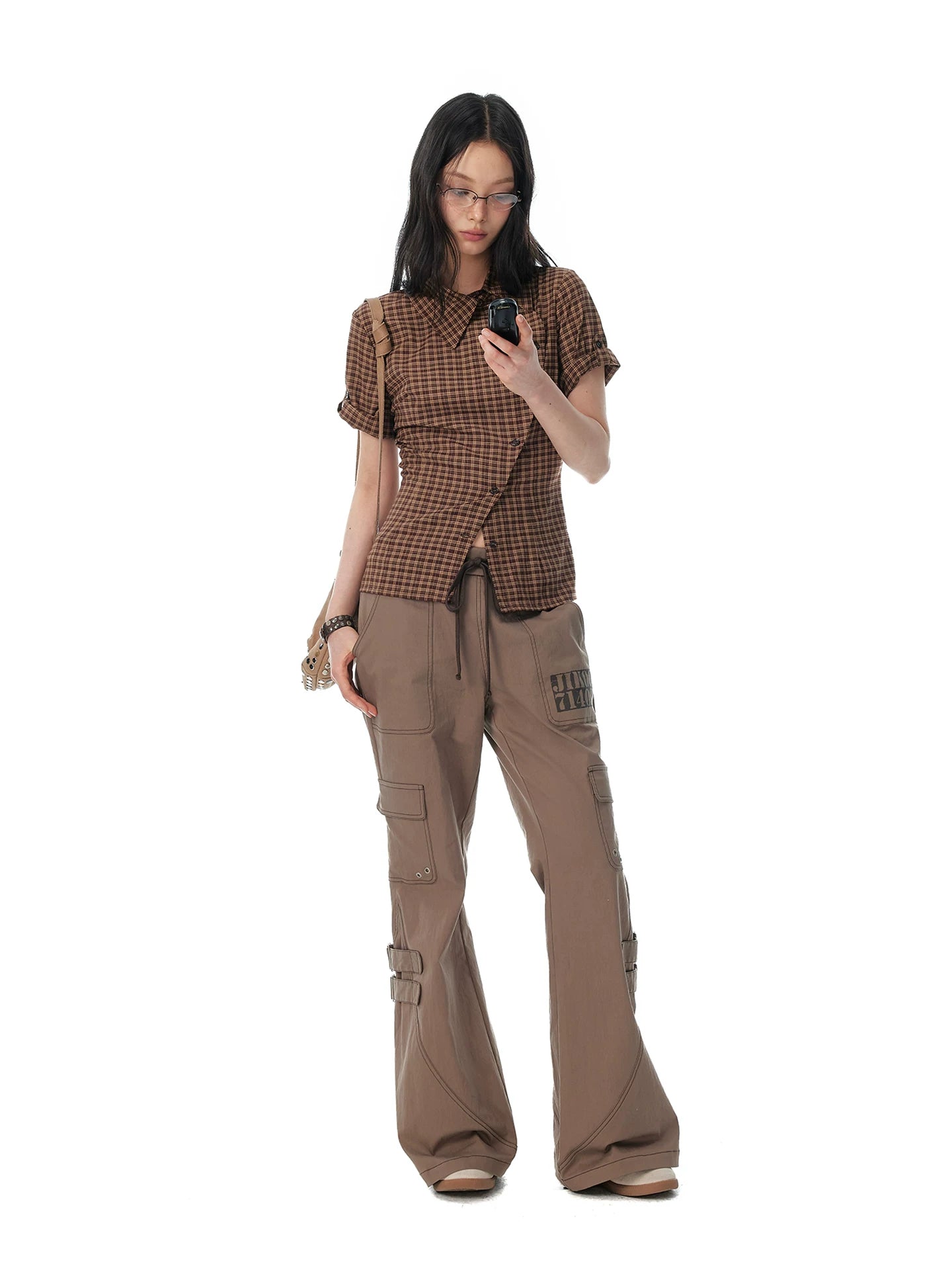 JIKOO Waist Slim Lapel Shirt