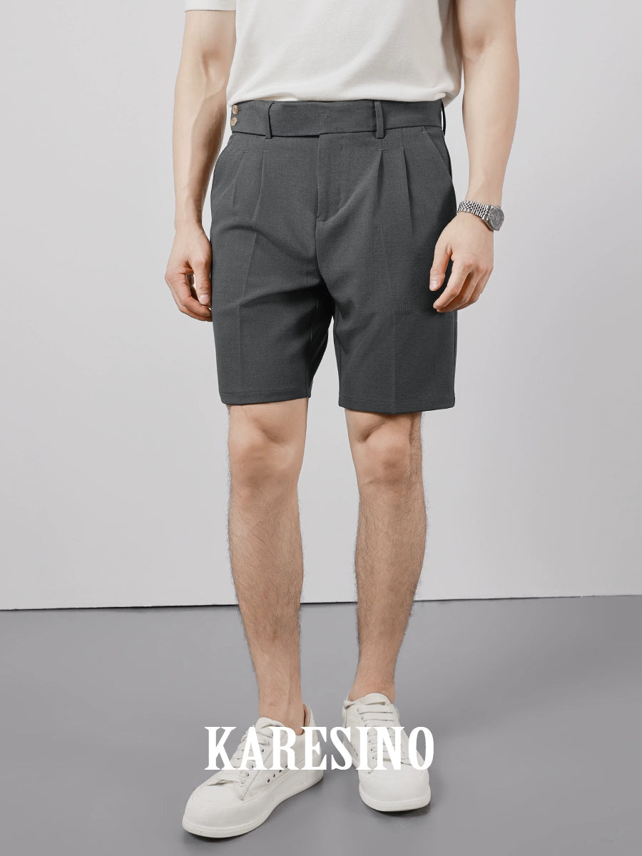 KARESINO Casual Straight-leg Slim-fit Anti-wrinkle Five-point Pants