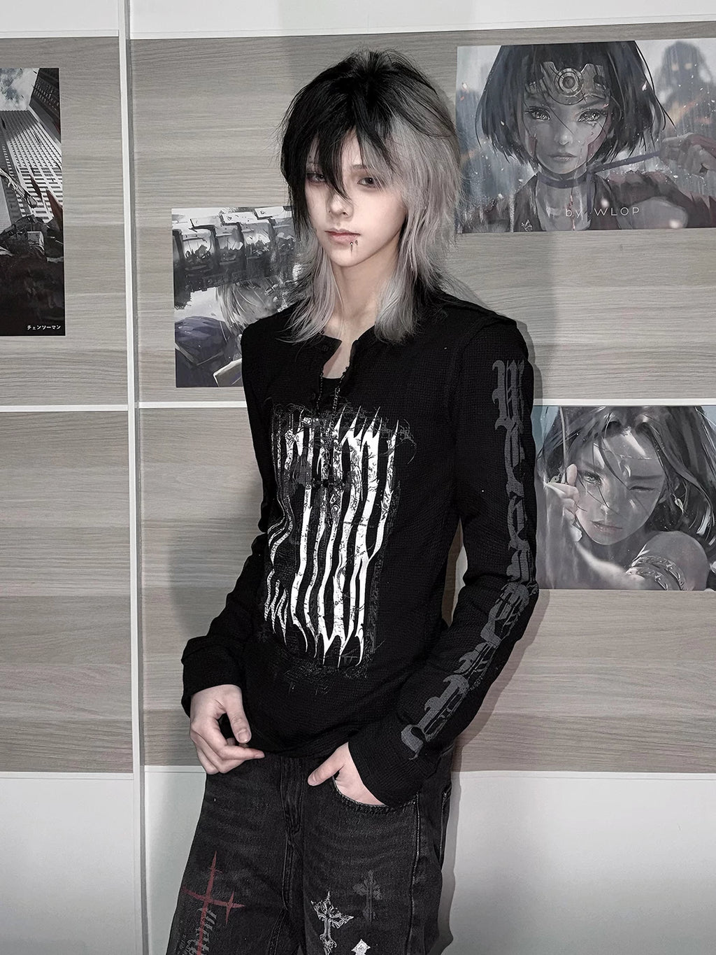 WETBODY Subculture Gothic 260g Fitted Long-Sleeve Tee