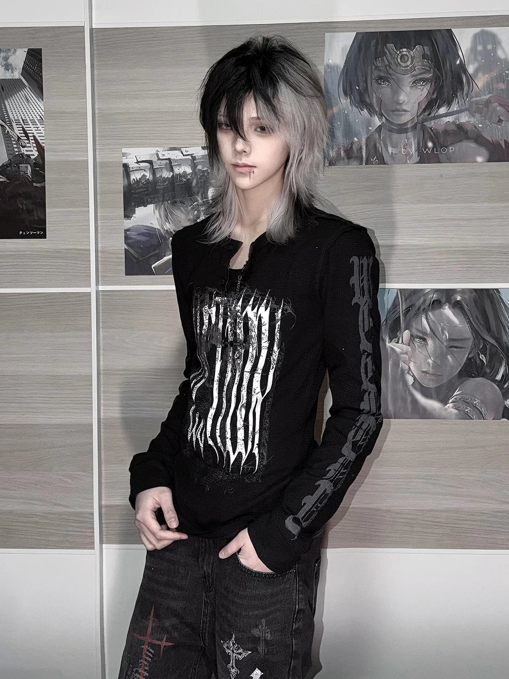 WETBODY Subculture Gothic 260g Fitted Long-Sleeve Tee