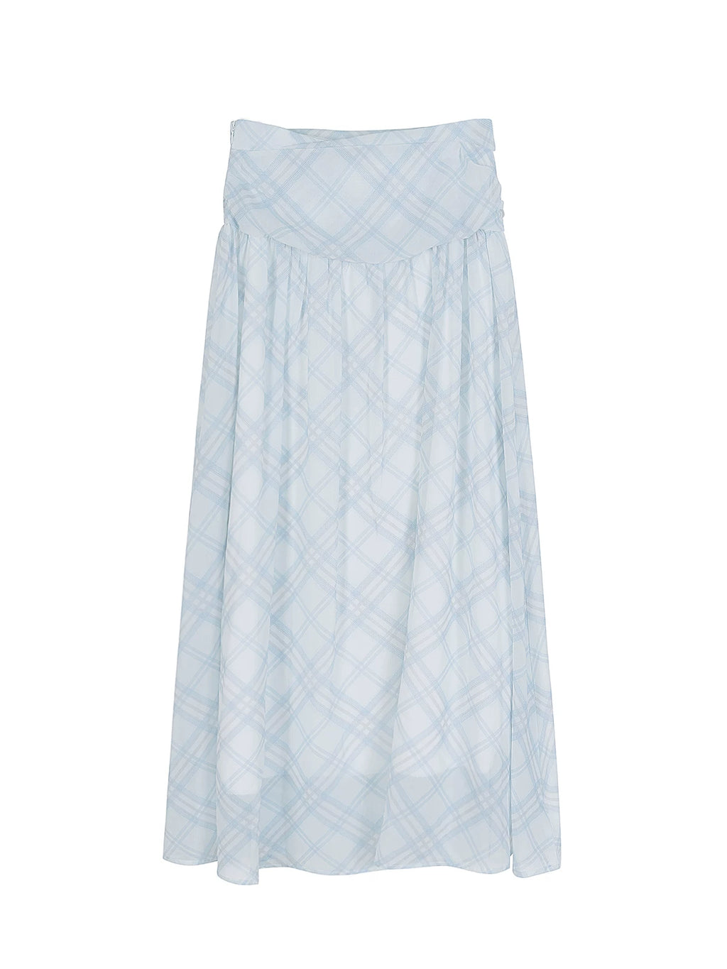 XUJING High-waisted and Thin Plaid Skirt