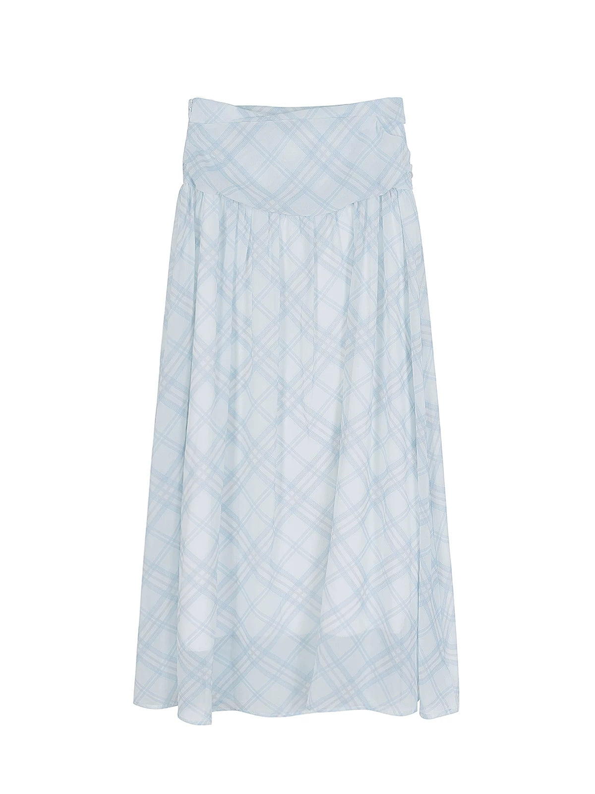 XUJING High-waisted and Thin Plaid Skirt