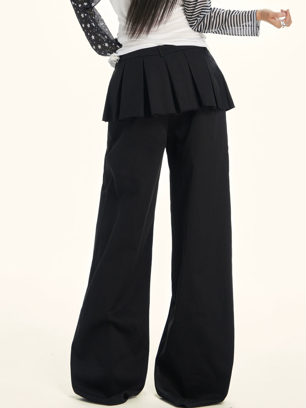 ZAVK Fake Two-piece Wide-leg Slacks