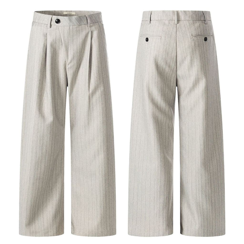 11KN Money Striped Wide-Leg Trousers