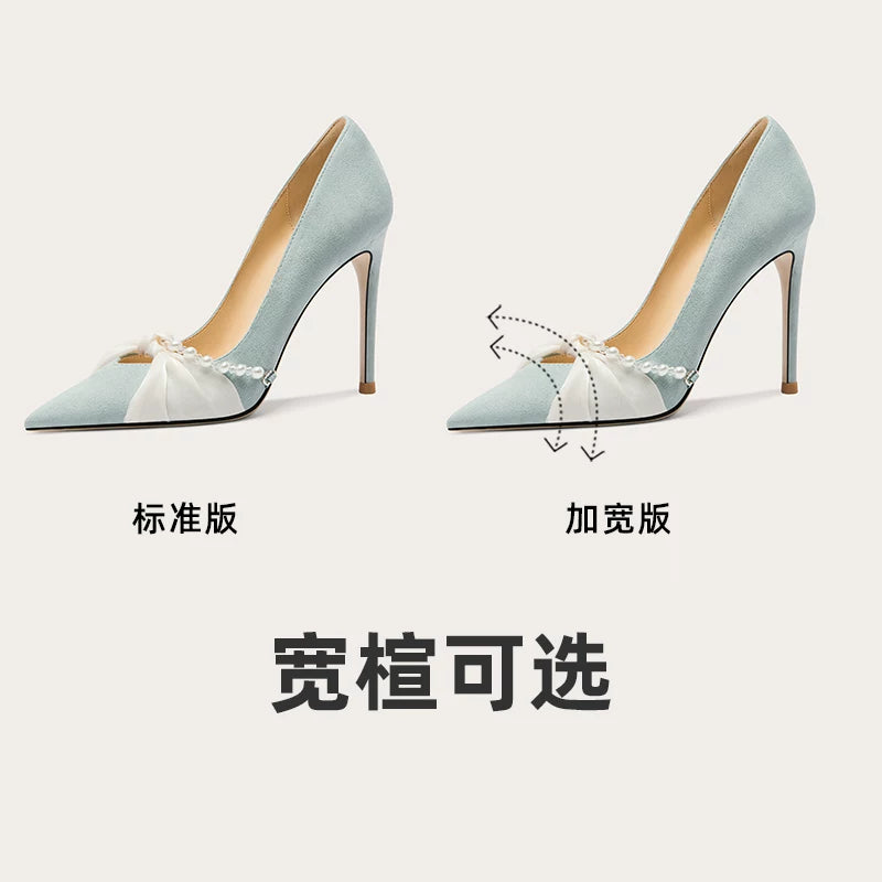 Lily Wei Pearl Bow Heels