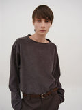 COLN Three-dimensional One-word Collar T-shirt