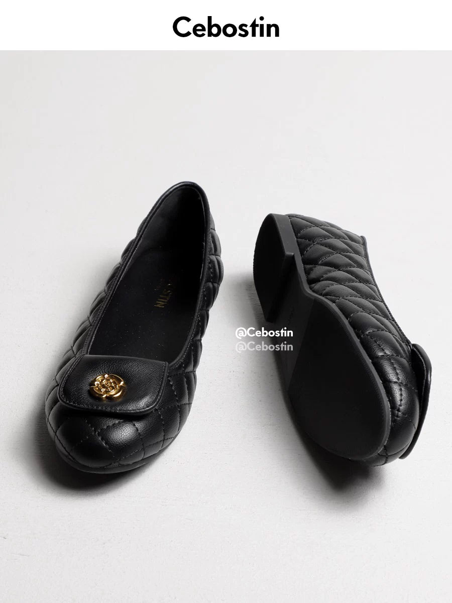 Cebostin Rhombus Vintage Mary Jane Shoes