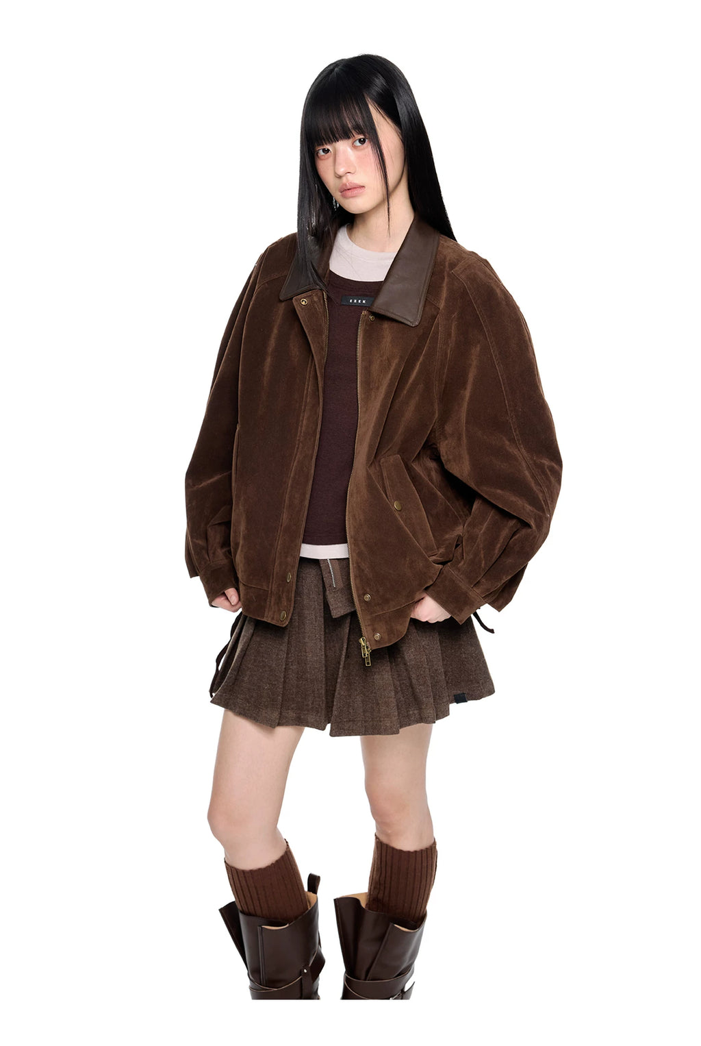 EZEK Leather Lapel Jacket
