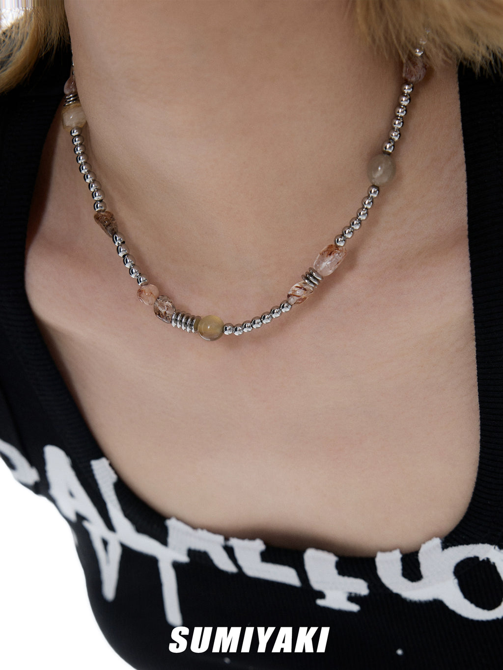 SUMIYAKI Natural Citrine Energy Stone Lucky Beads
