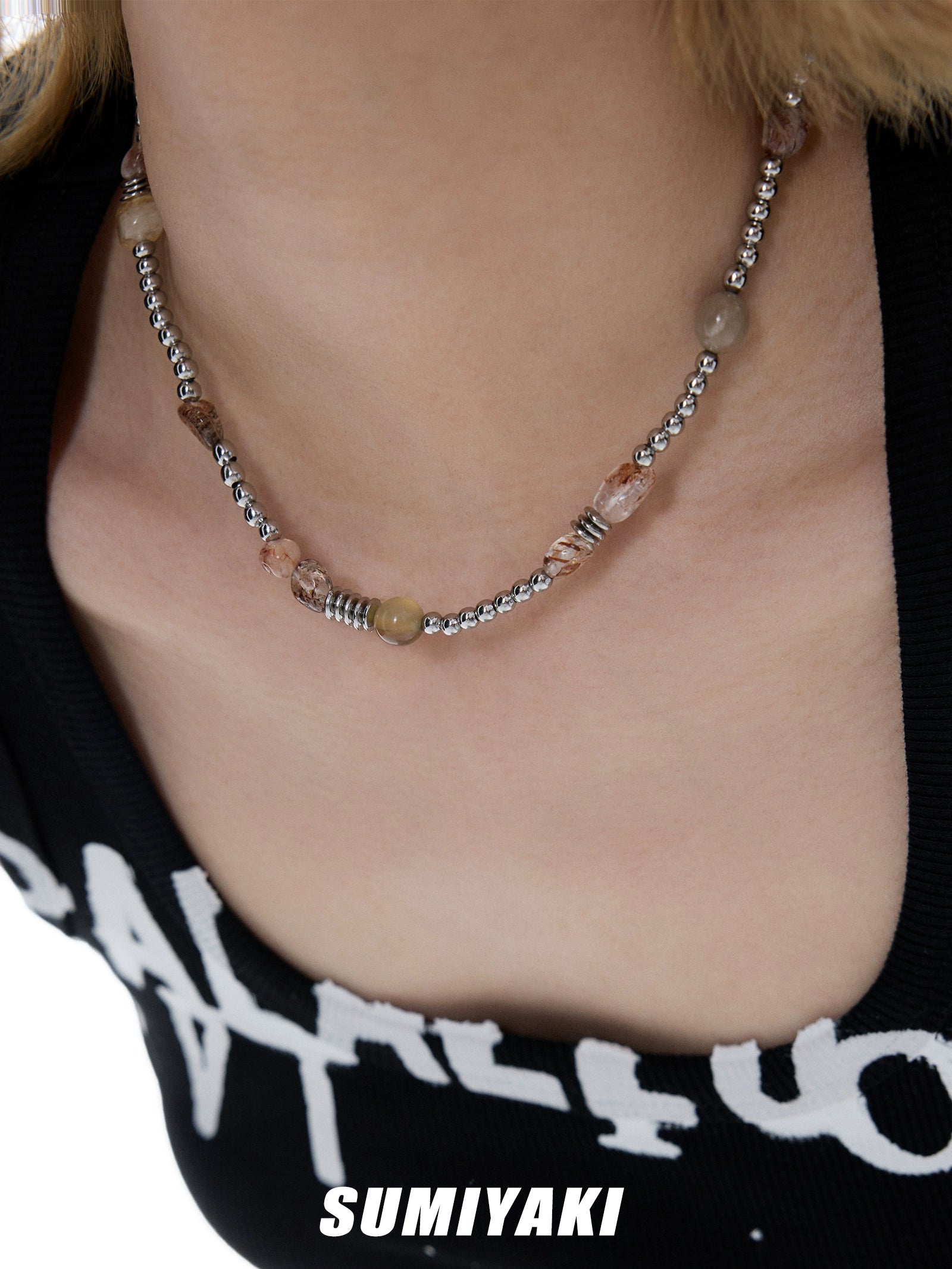 SUMIYAKI Natural Citrine Energy Stone Lucky Beads