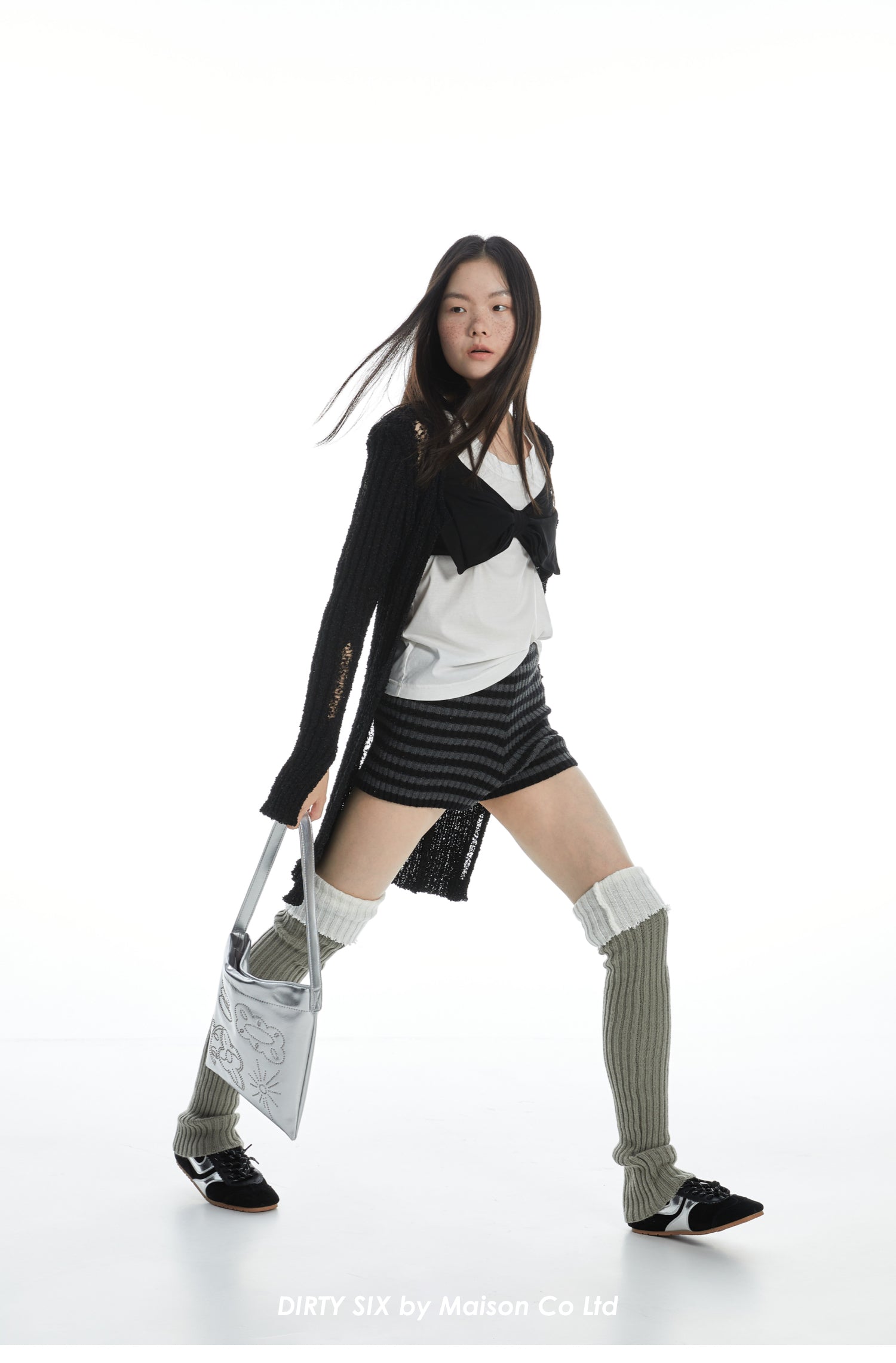 DirtySix Cow Split Leather bang bang franc small flower bag "FAFA" millet nail design