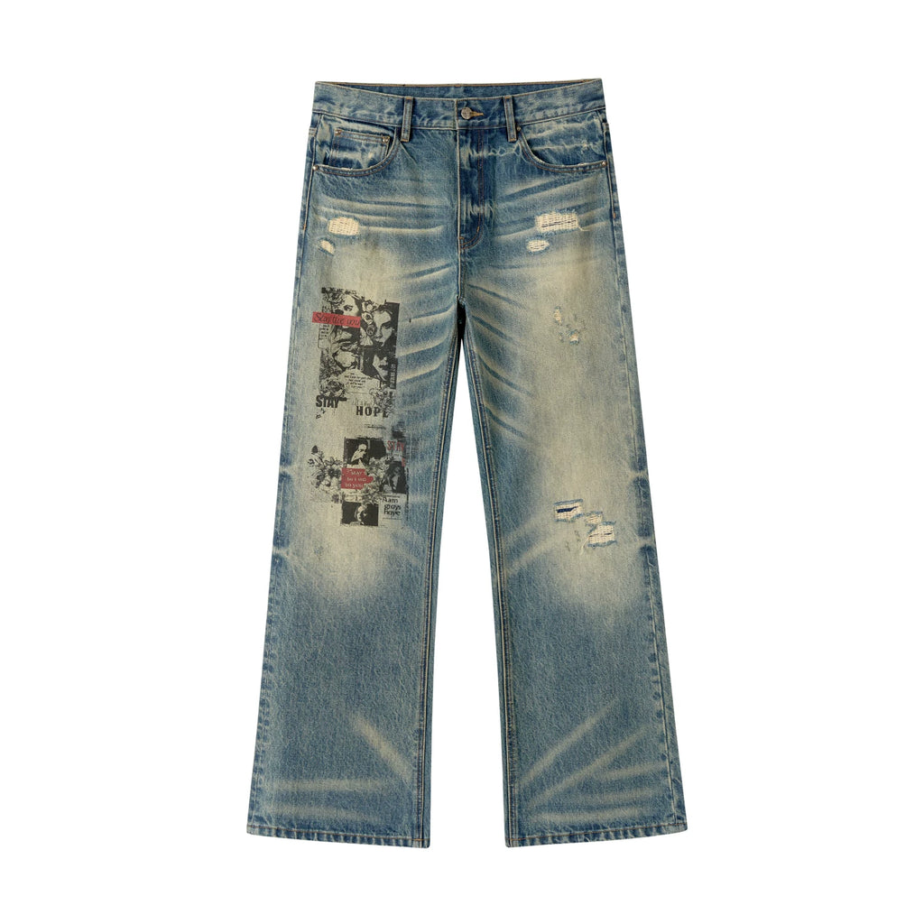 SGW Ripped Loose Straight Jeans