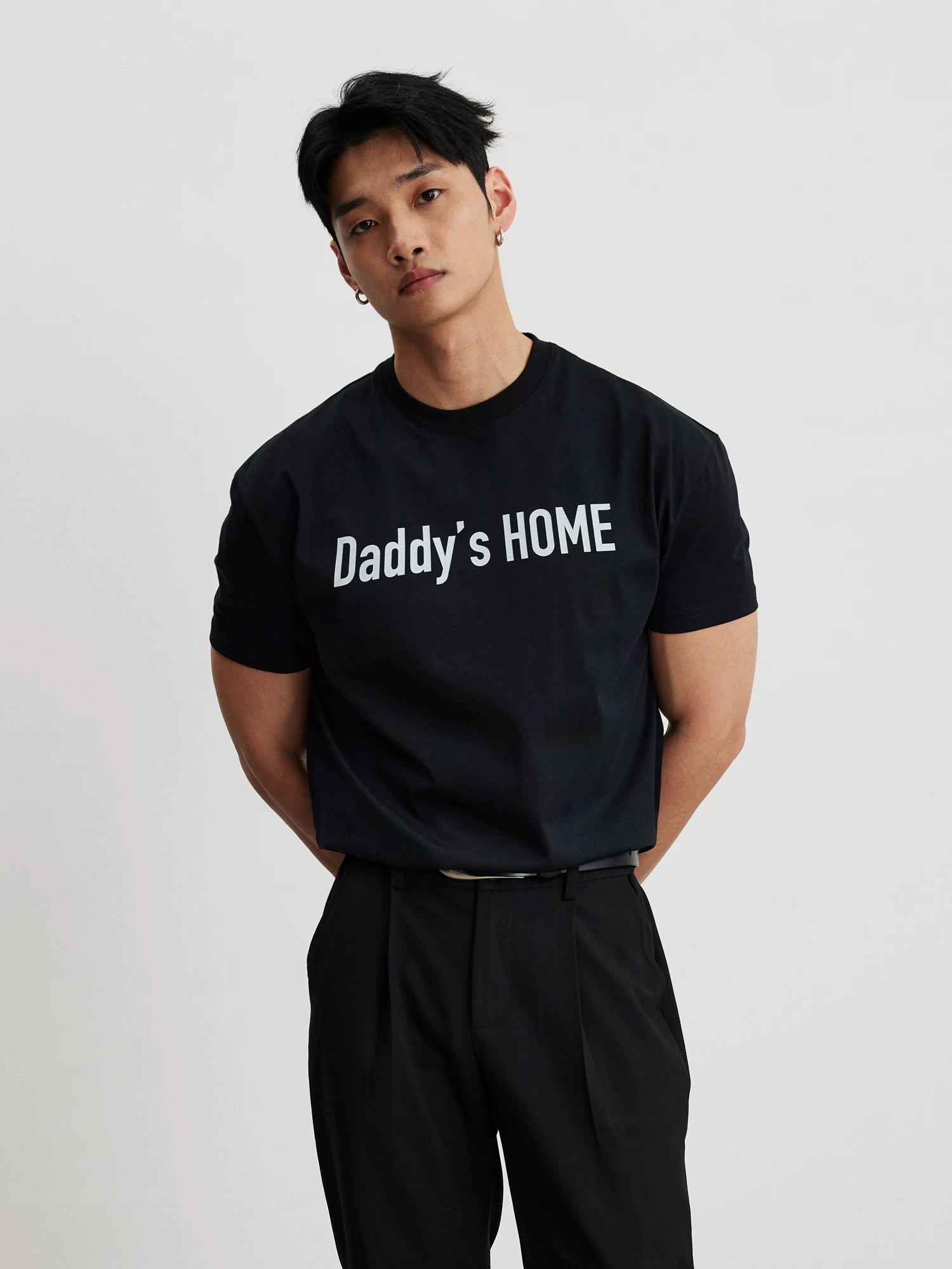 AFTERGLOW Cool Slogan Printed Slim Tee